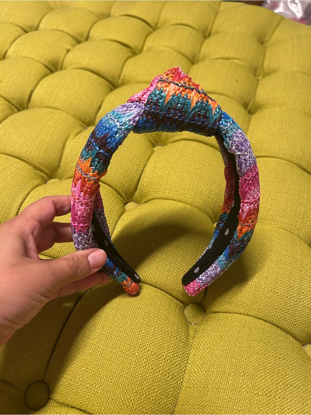 Lele Sadoughi sunset Rainbow raffia Knotted Headband GUC